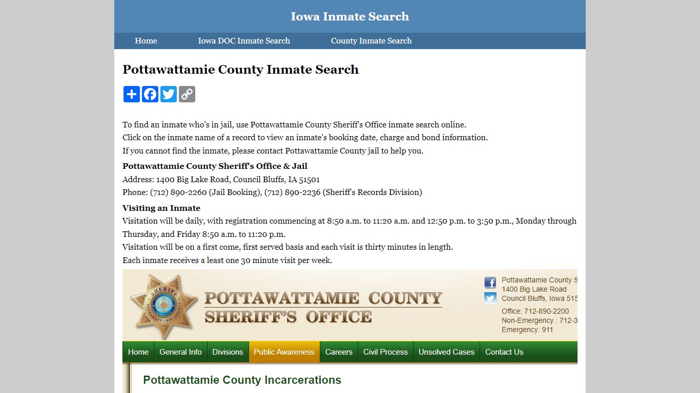 Pottawattamie County Inmate Search